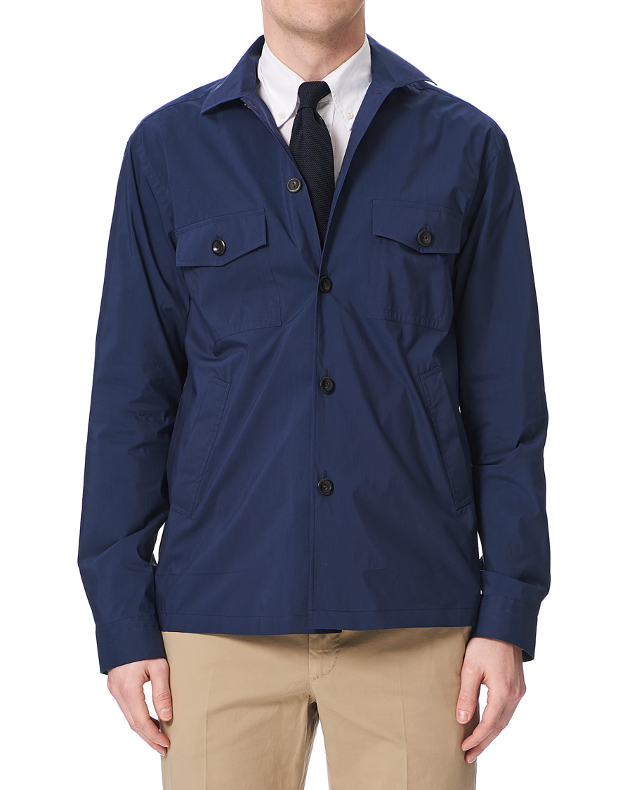 Herr | Skjortor | Eton | Cotton/Nylon Overshirt Navy