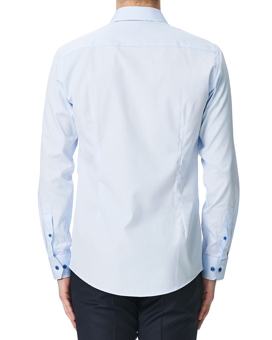 Herr | Skjortor | Eton | Slim Fit Contrast Cut Away Shirt Blue