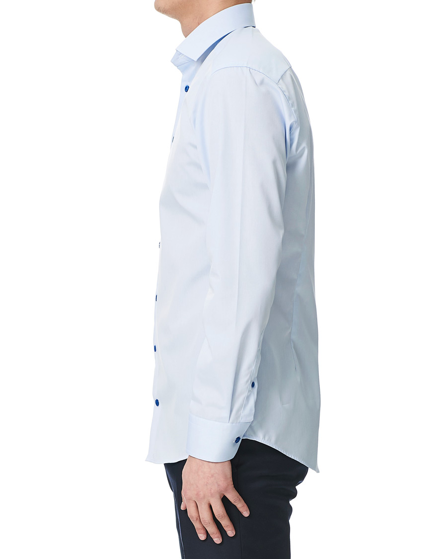 Herr | Skjortor | Eton | Slim Fit Contrast Cut Away Shirt Blue