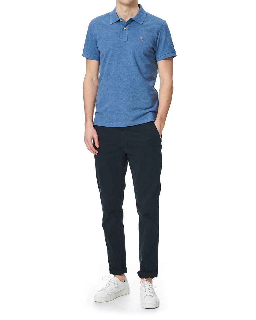 Herr | Pikéer | GANT | The Original Polo Denim Blue Melange