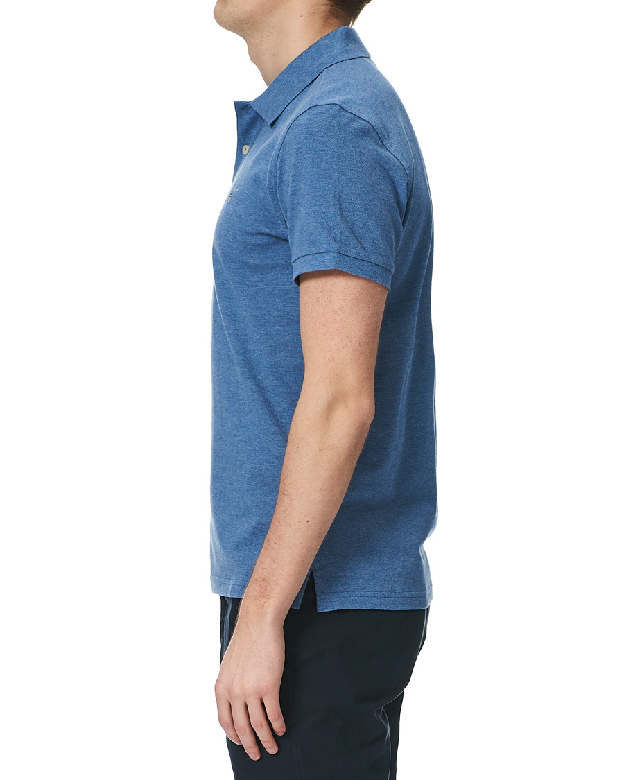 Herr | Pikéer | GANT | The Original Polo Denim Blue Melange