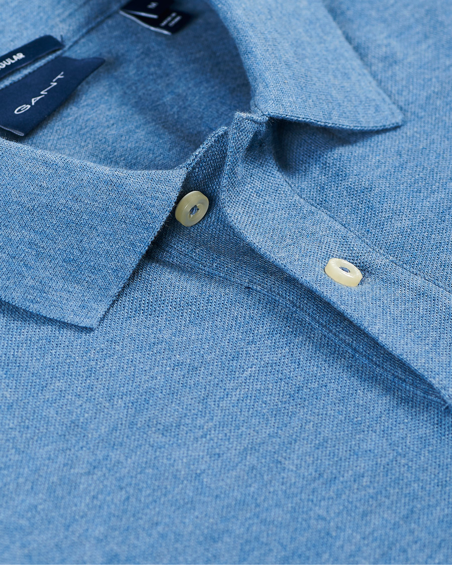 Herr | Pikéer | GANT | The Original Polo Denim Blue Melange