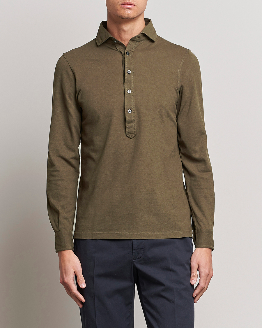 Herr | Gran Sasso | Gran Sasso | Popover Shirt Dark Brown