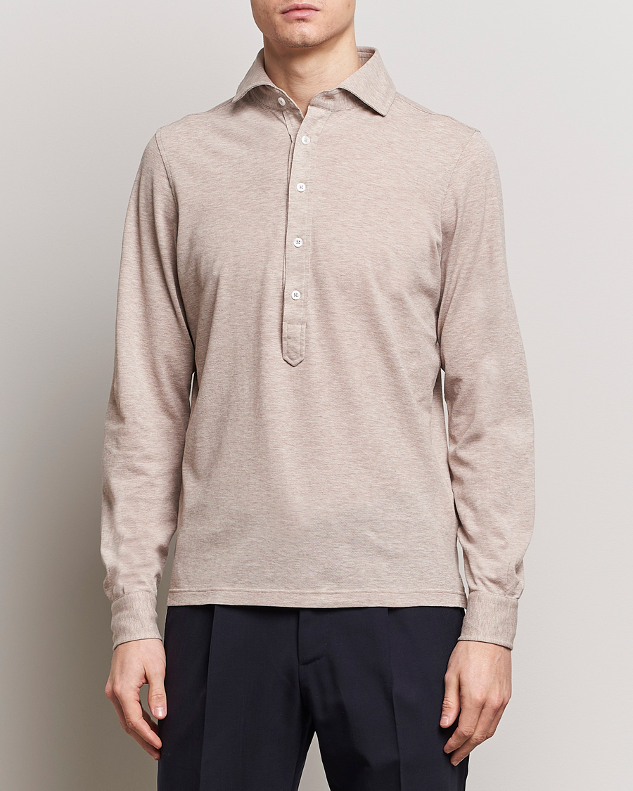 Herr | Italian Department | Gran Sasso | Popover Shirt Beige