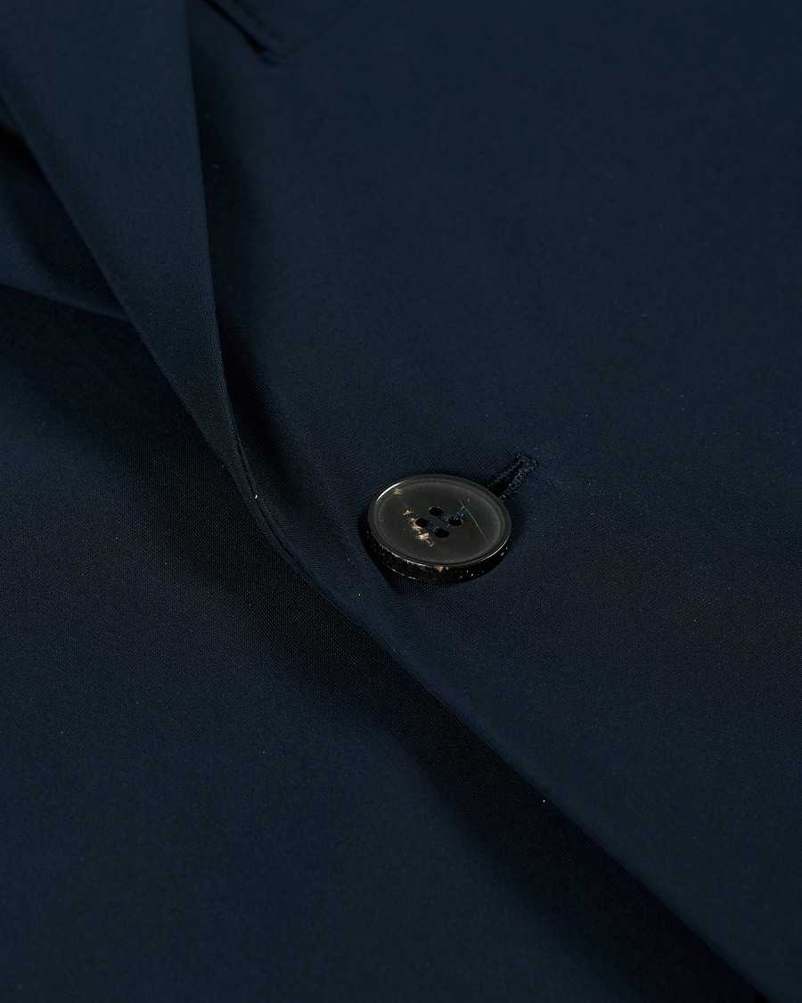 Herr | Kavajer | Harris Wharf London | Light Technic Travel Blazer Dark Blue