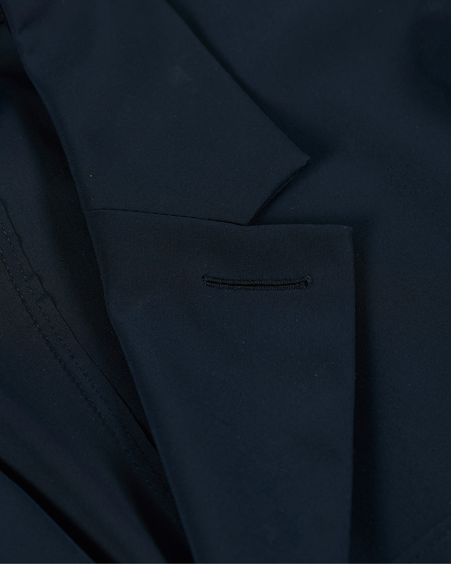 Herr | Kavajer | Harris Wharf London | Light Technic Travel Blazer Dark Blue