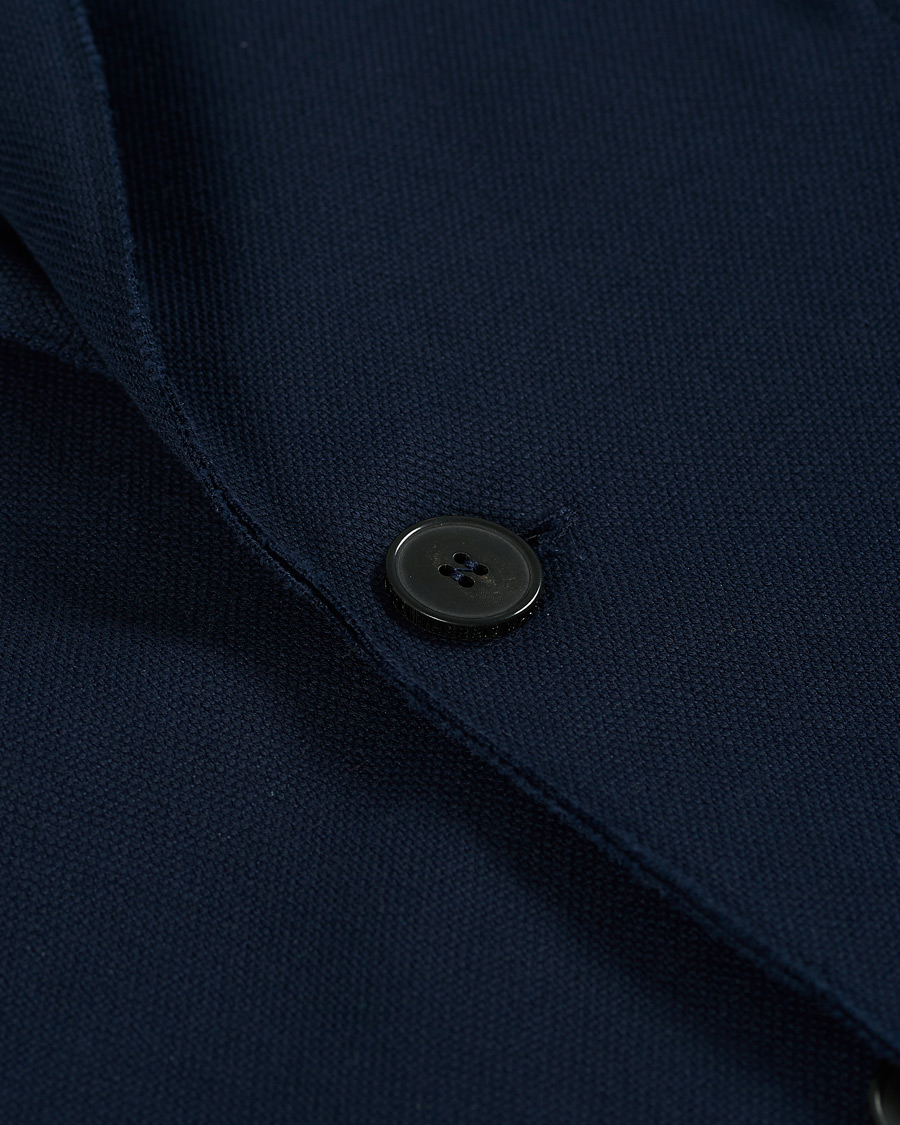 Herr | Kavajer | Harris Wharf London | Stretch Piquet Blazer Navy