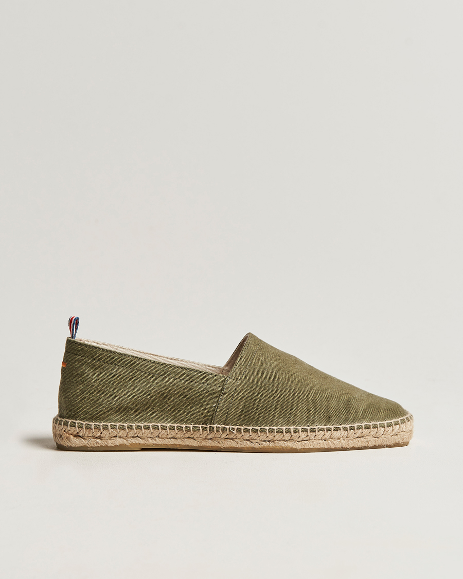 Herr | Espadriller | Castañer | Pablo Washed Canvas Espadrilles Olive