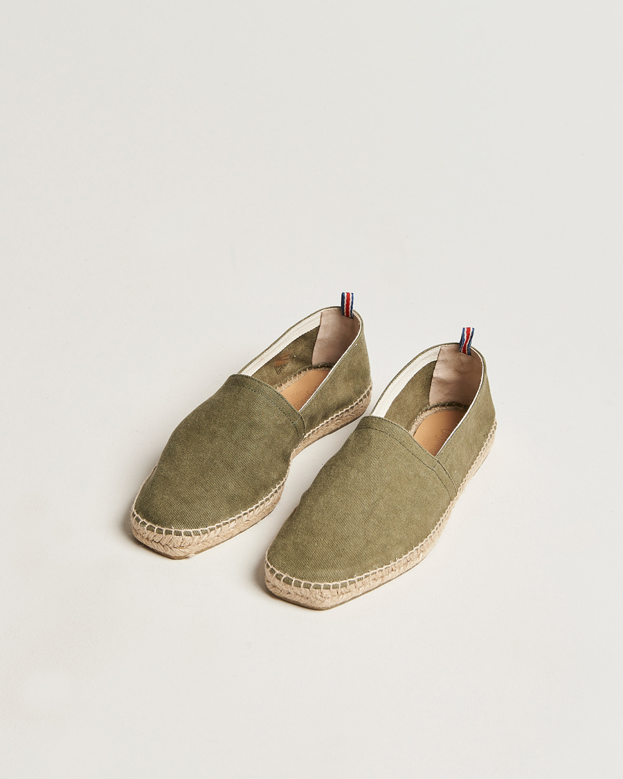 Herr | Espadriller | Castañer | Pablo Washed Canvas Espadrilles Olive