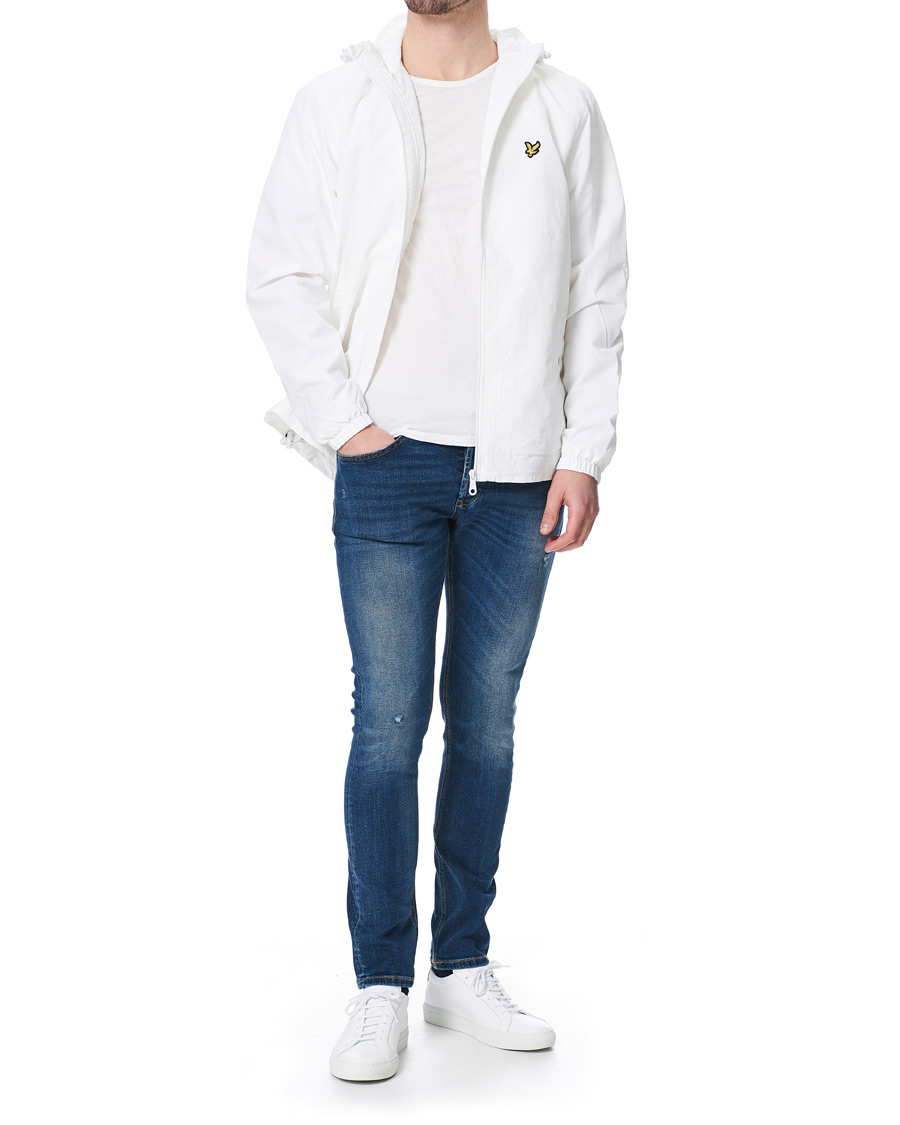 Herr | Jackor | Lyle & Scott | Zip Through Hooded Jacket White