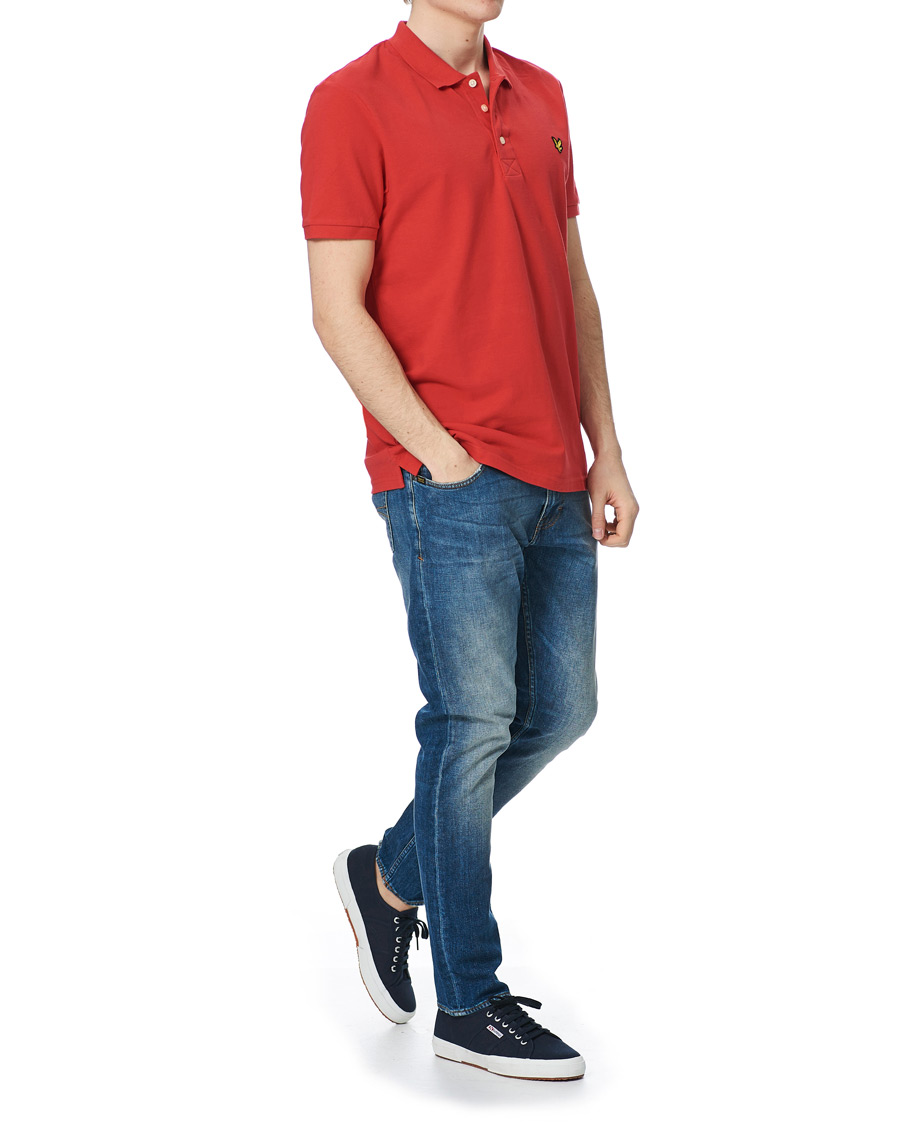 Herr | Pikéer | Lyle & Scott | Plain Pique Polo Shirt Gala Red