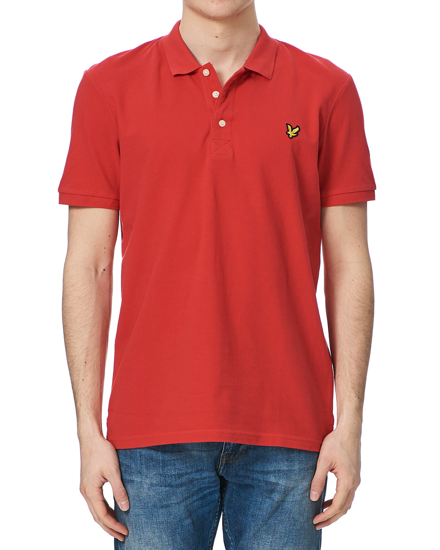 Herr | Pikéer | Lyle & Scott | Plain Pique Polo Shirt Gala Red
