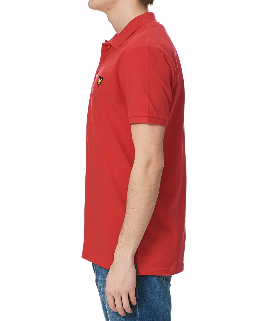 Herr | Pikéer | Lyle & Scott | Plain Pique Polo Shirt Gala Red