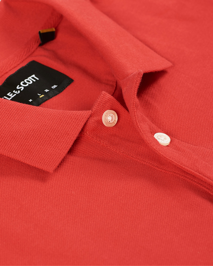 Herr | Pikéer | Lyle & Scott | Plain Pique Polo Shirt Gala Red