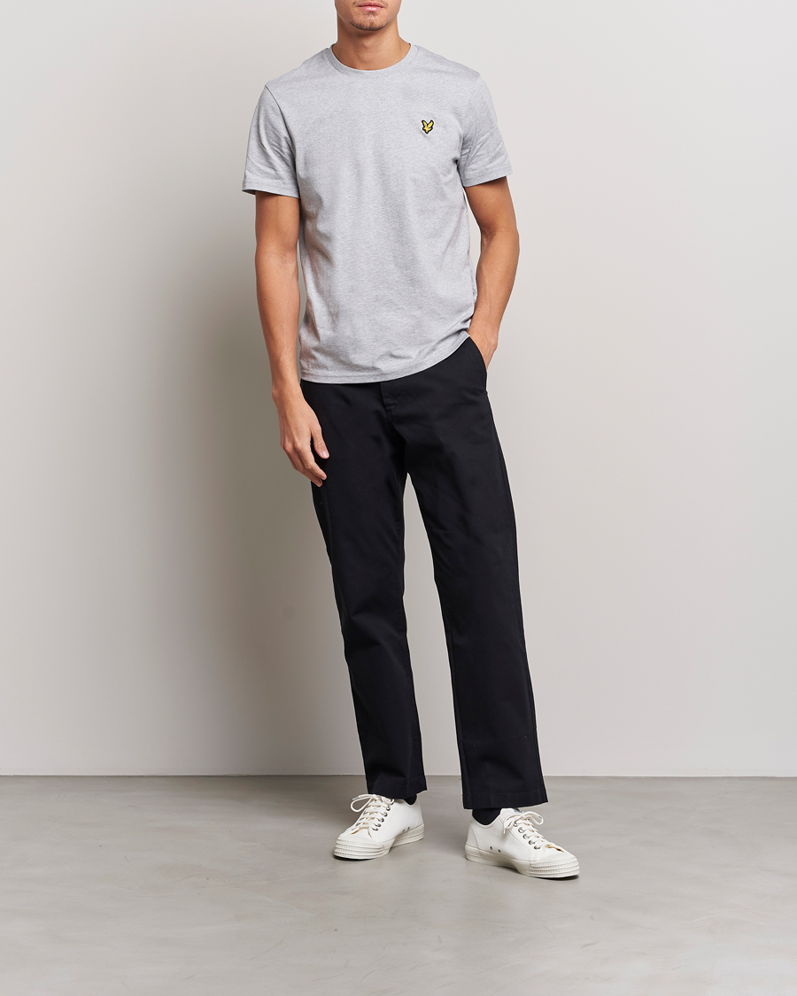 Herr | T-Shirts | Lyle & Scott | Crew Neck Organic Cotton T-Shirt Light Grey Marl