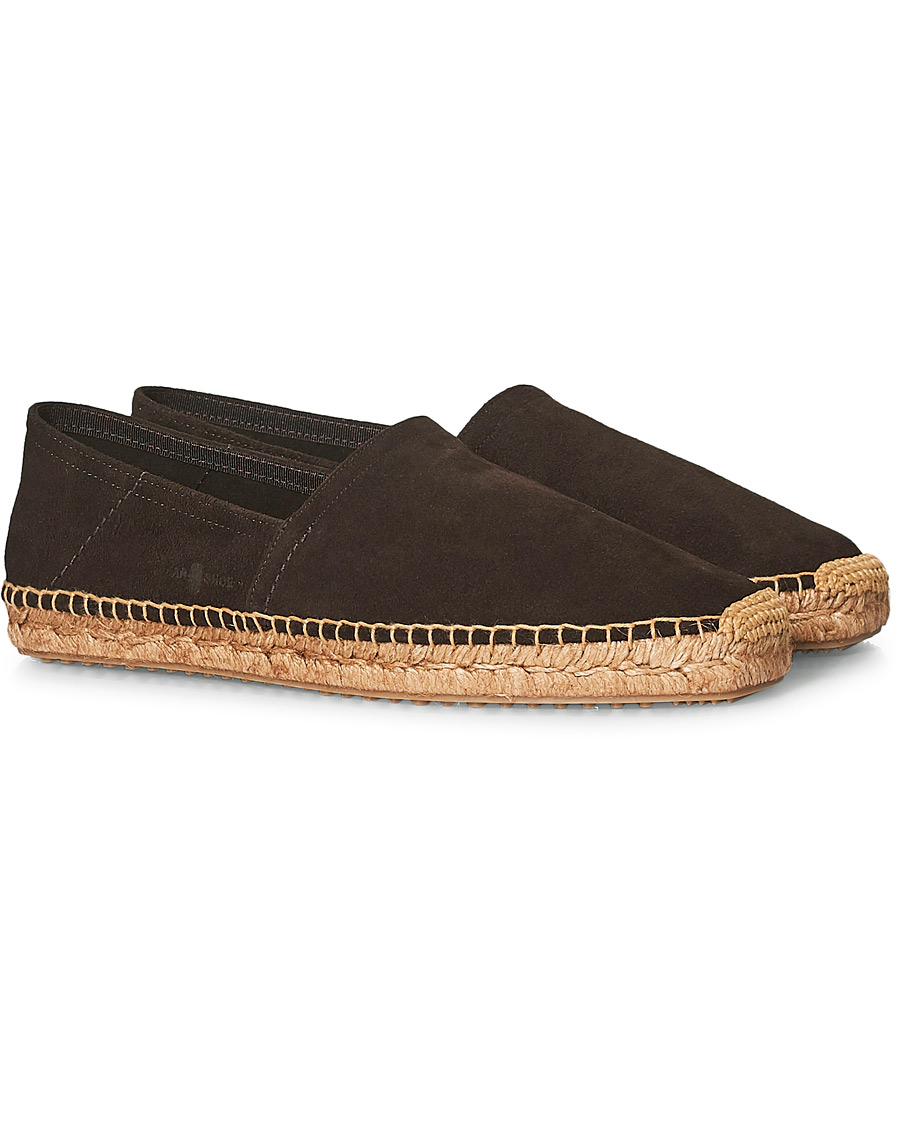 Herr | Car Shoe Flex Sole Espadrillas Dark Brown Suede | Car Shoe | Flex Sole Espadrillas Dark Brown Suede