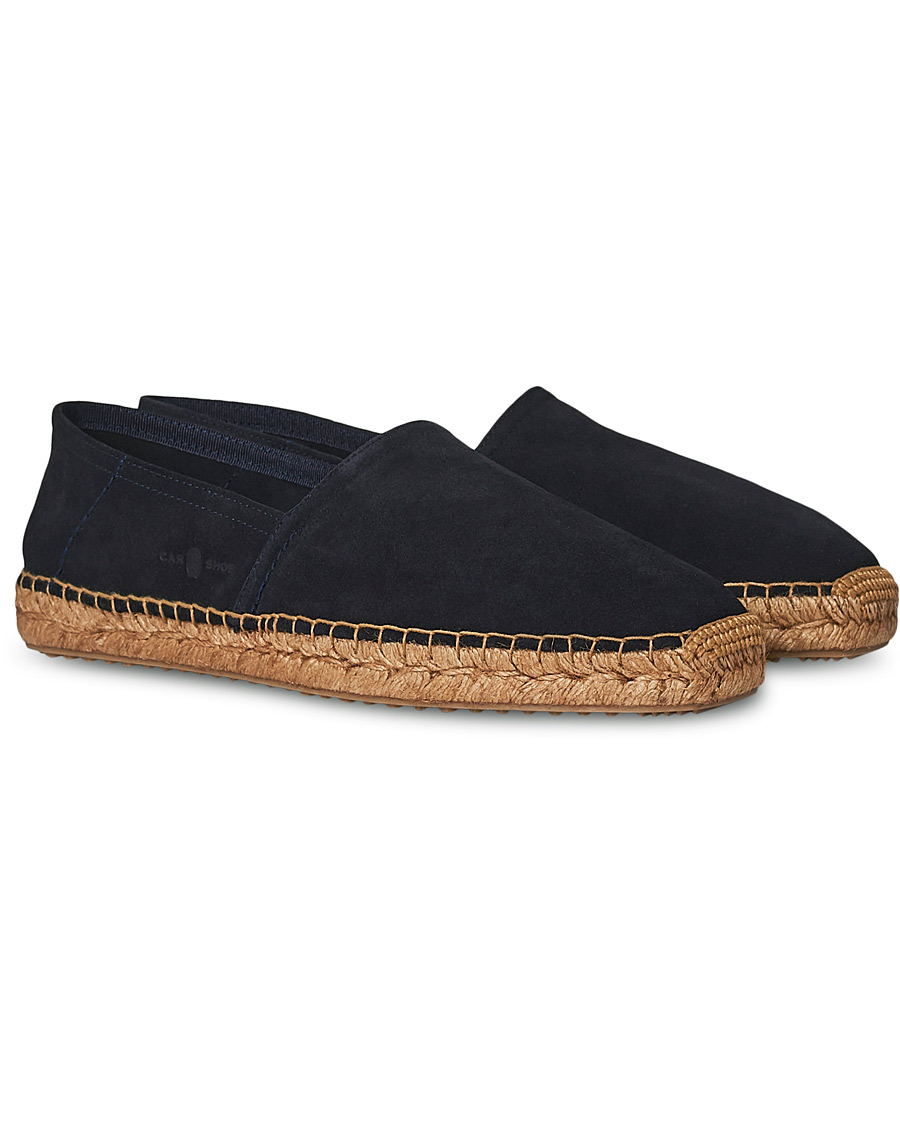 Herr | Car Shoe Flex Sole Espadrillas Navy Suede | Car Shoe | Flex Sole Espadrillas Navy Suede