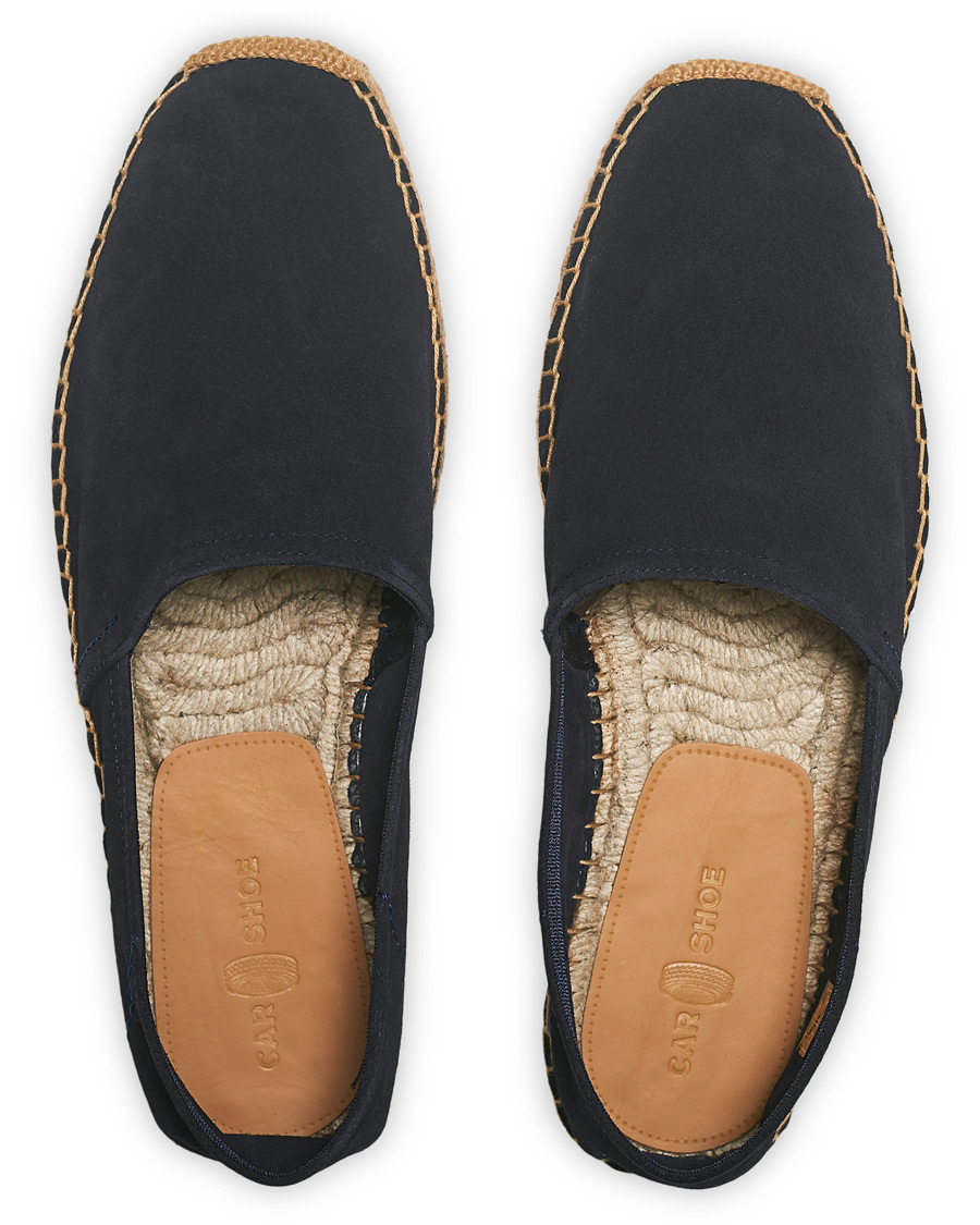 Herr | Car Shoe Flex Sole Espadrillas Navy Suede | Car Shoe | Flex Sole Espadrillas Navy Suede