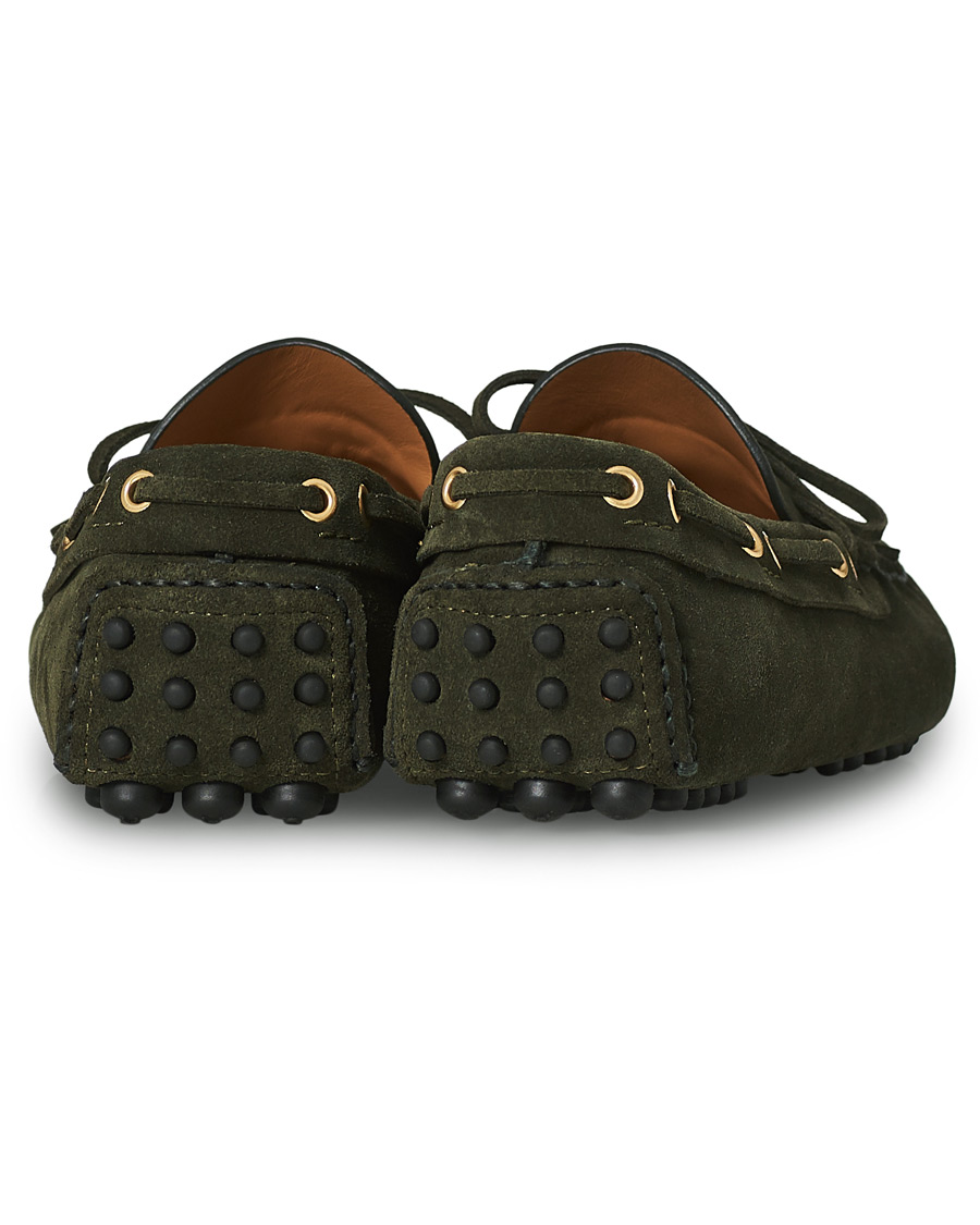 Herr | Car Shoe Driver Moccasin Dark Green Suede | Car Shoe | Driver Moccasin Dark Green Suede