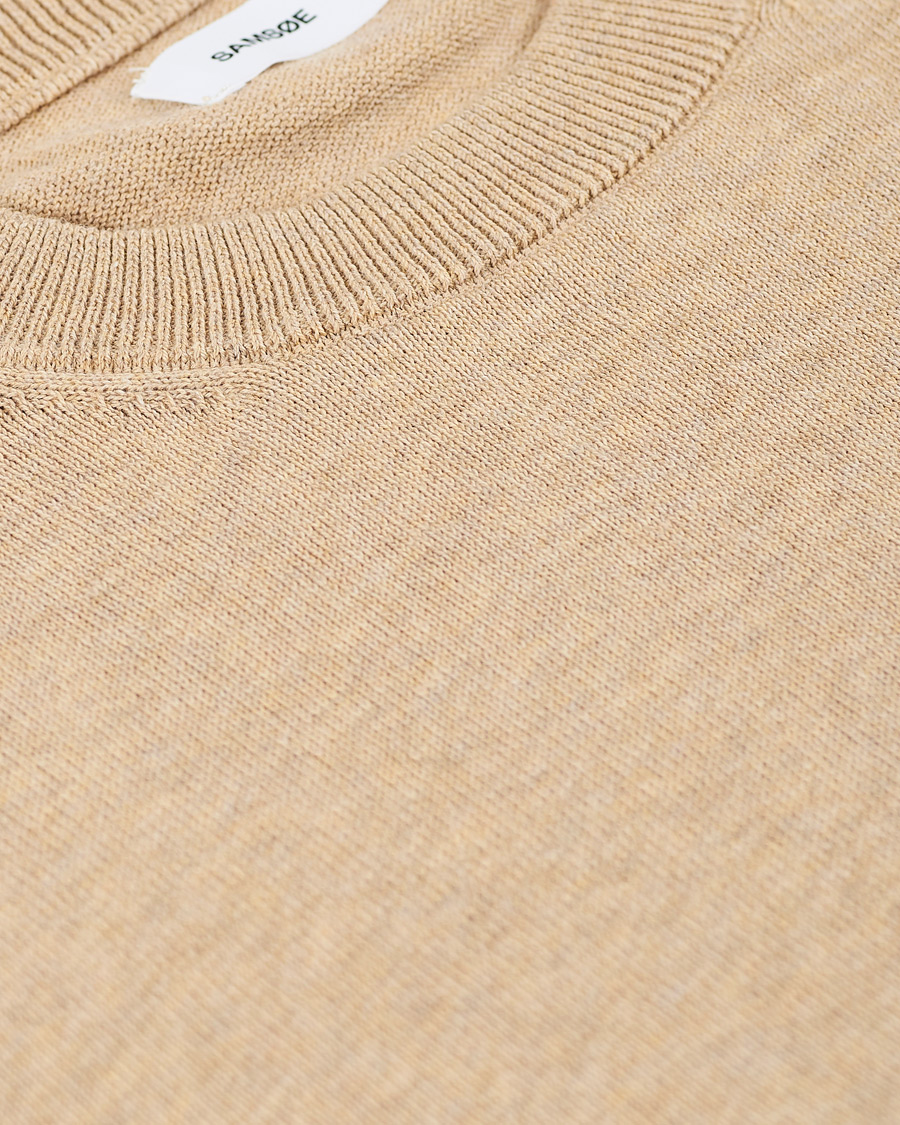 Herr | Tröjor | Samsøe Samsøe | Samsøe & Samsøe Thijs Cotton/Cashmere Crew Neck Humus