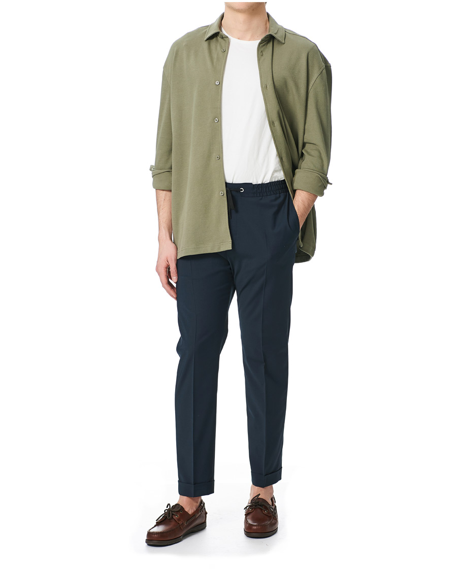 Herr | Tröjor | Samsøe Samsøe | Samsøe & Samsøe Abuto Cotton Piquet Shirt Deep Lichen Green