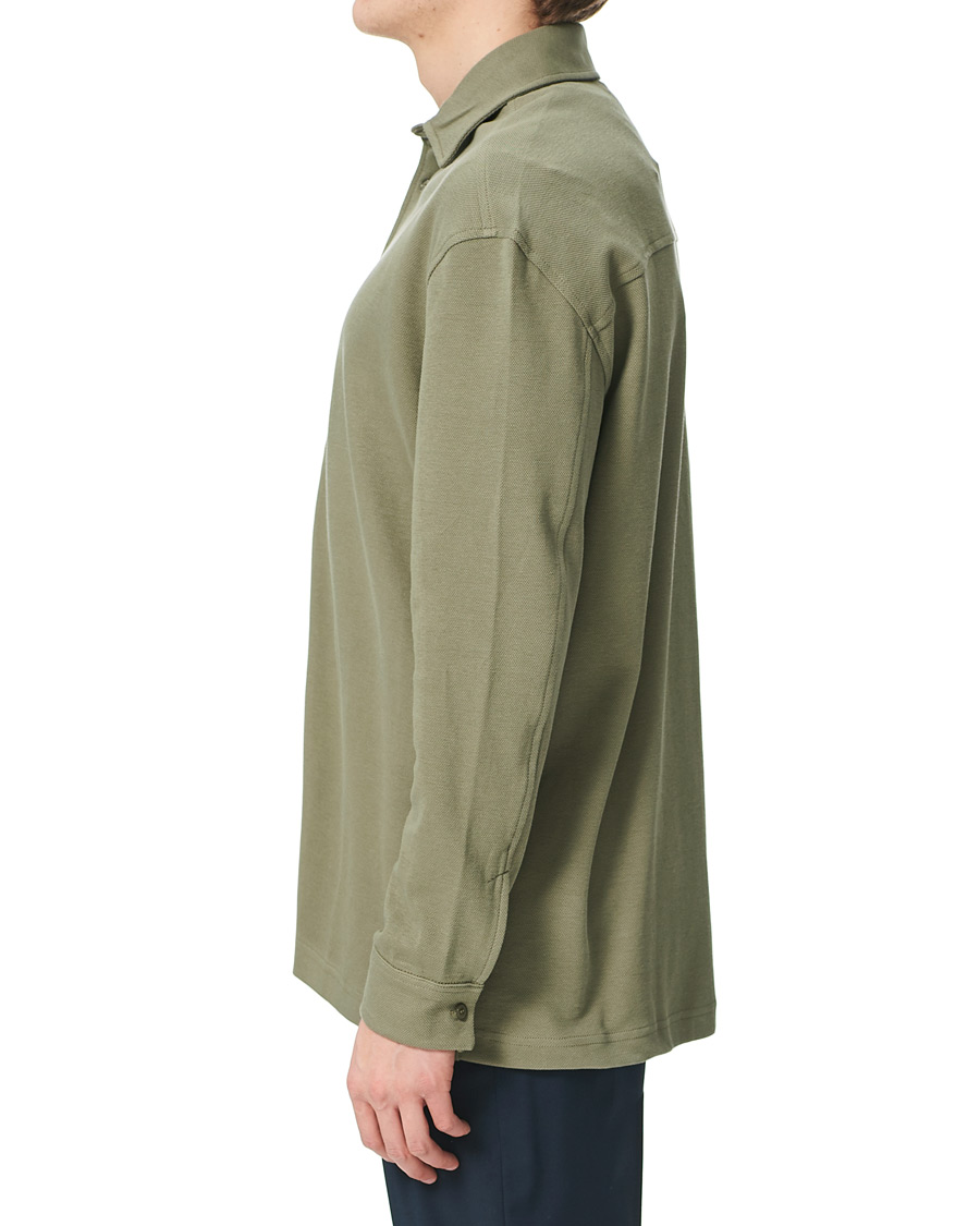 Herr | Tröjor | Samsøe Samsøe | Samsøe & Samsøe Abuto Cotton Piquet Shirt Deep Lichen Green