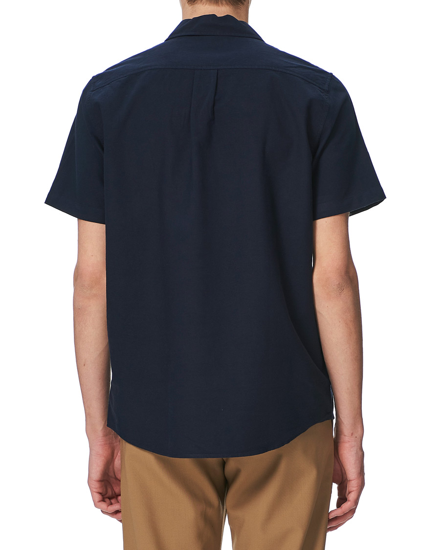 Herr | Skjortor | Samsøe Samsøe | Samsøe & Samsøe Einar Cotton Short Sleeve Resort Shirt Night Sky