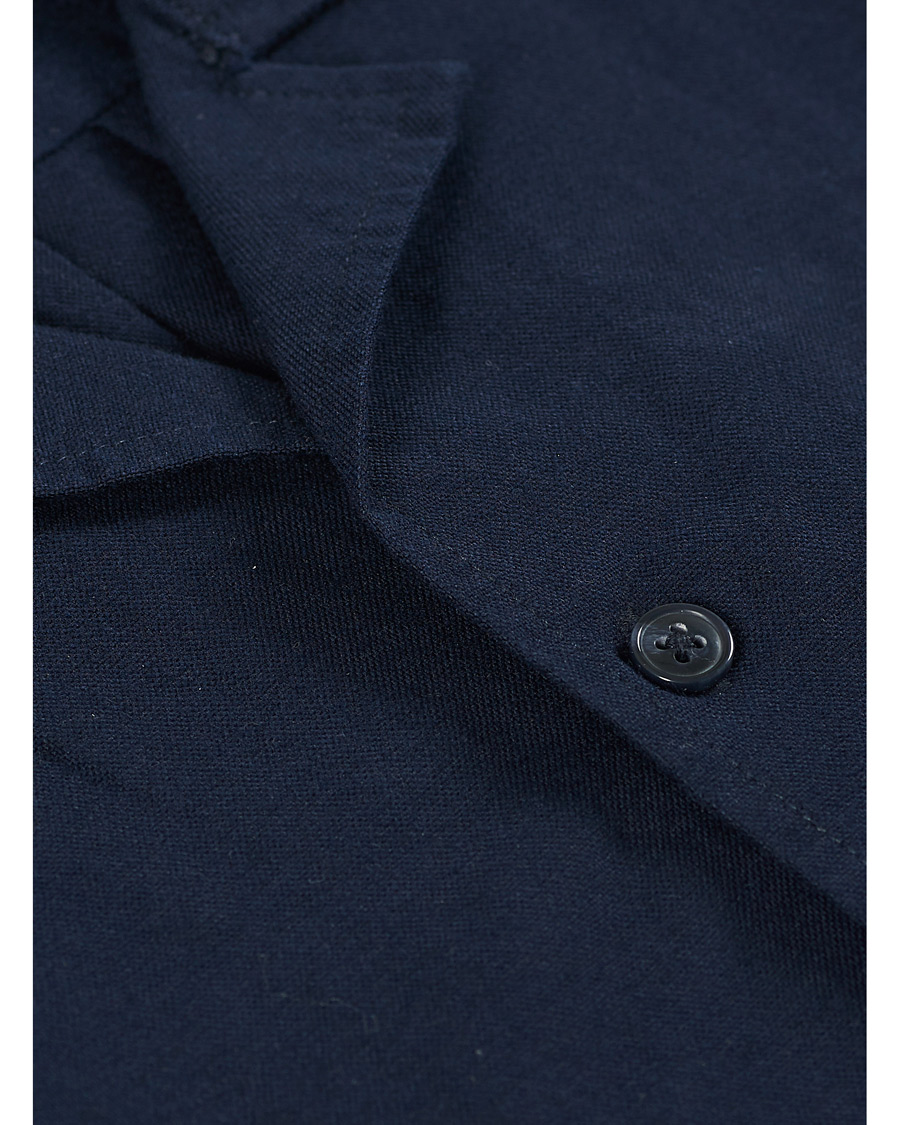 Herr | Skjortor | Samsøe Samsøe | Samsøe & Samsøe Einar Cotton Short Sleeve Resort Shirt Night Sky