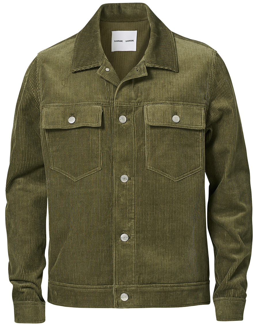 Herr | Jackor | Samsøe Samsøe | Samsøe & Samsøe Ver Cotton Cord Jacket Deep Lichen Green