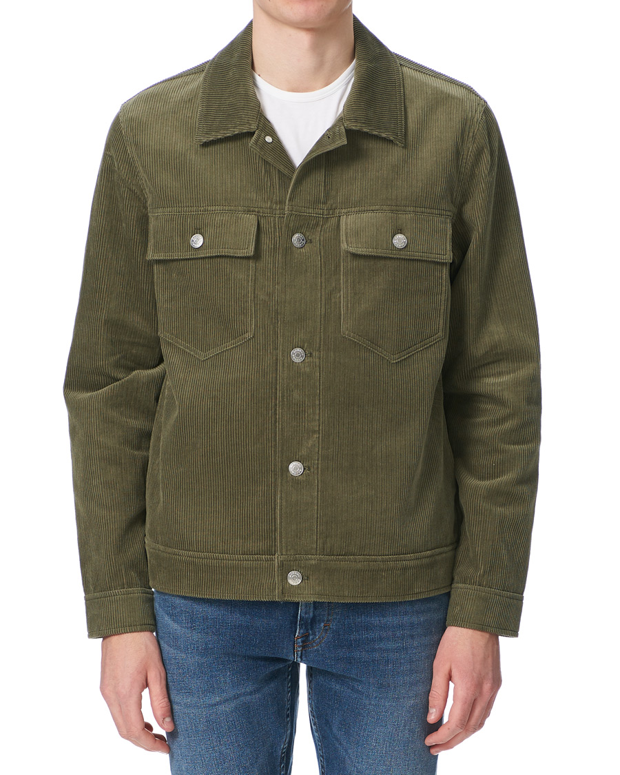 Herr | Jackor | Samsøe Samsøe | Samsøe & Samsøe Ver Cotton Cord Jacket Deep Lichen Green
