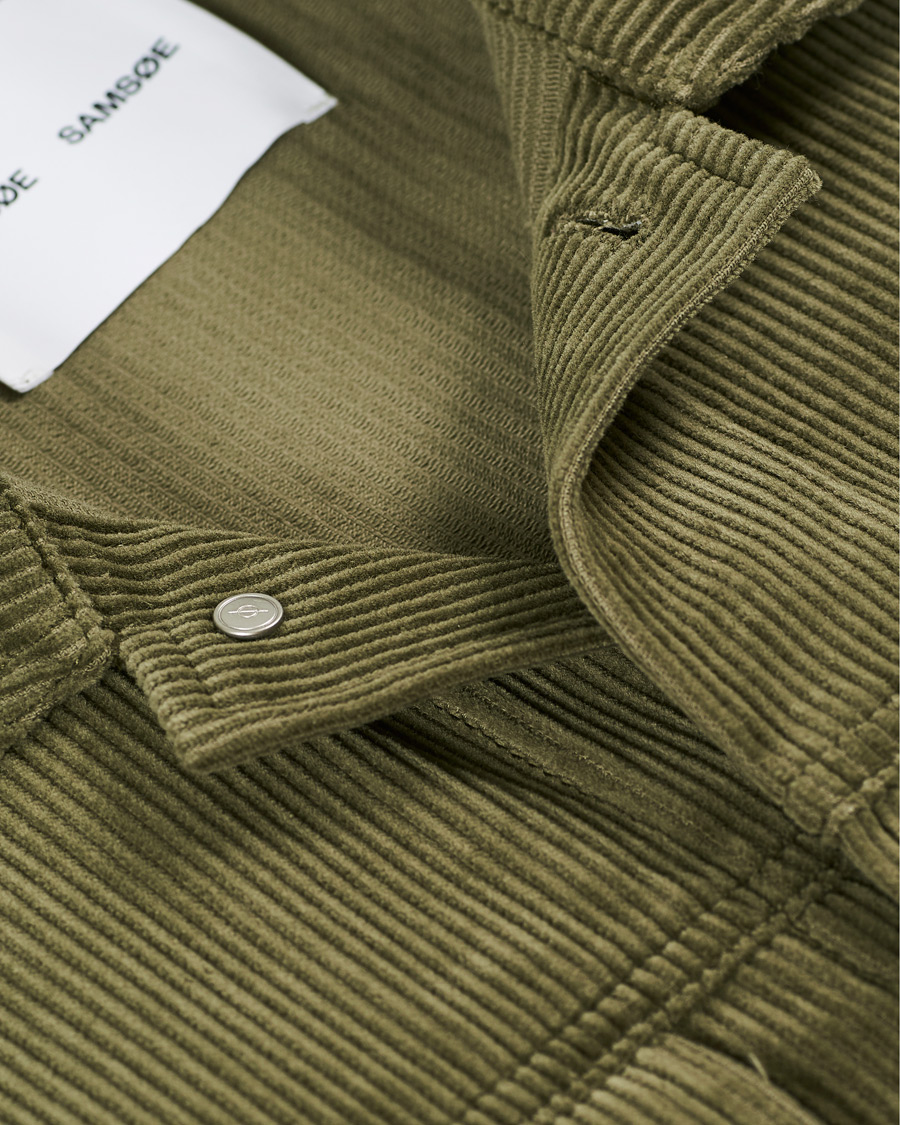 Herr | Jackor | Samsøe Samsøe | Samsøe & Samsøe Ver Cotton Cord Jacket Deep Lichen Green