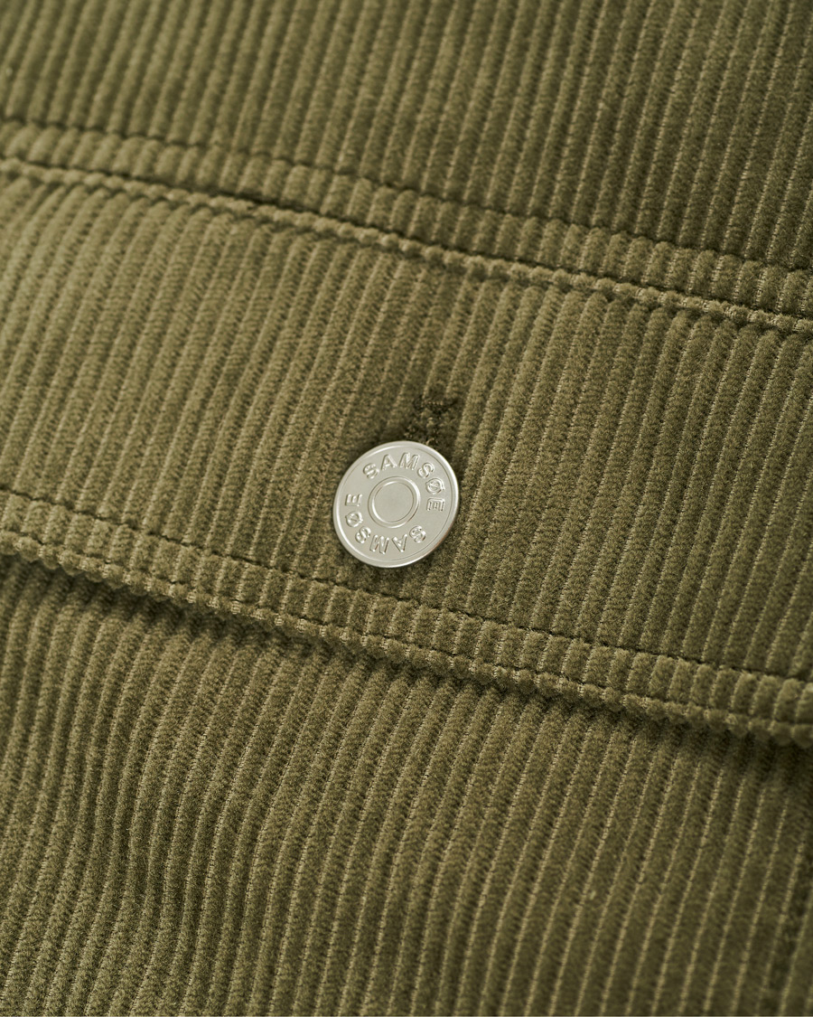 Herr | Jackor | Samsøe Samsøe | Samsøe & Samsøe Ver Cotton Cord Jacket Deep Lichen Green