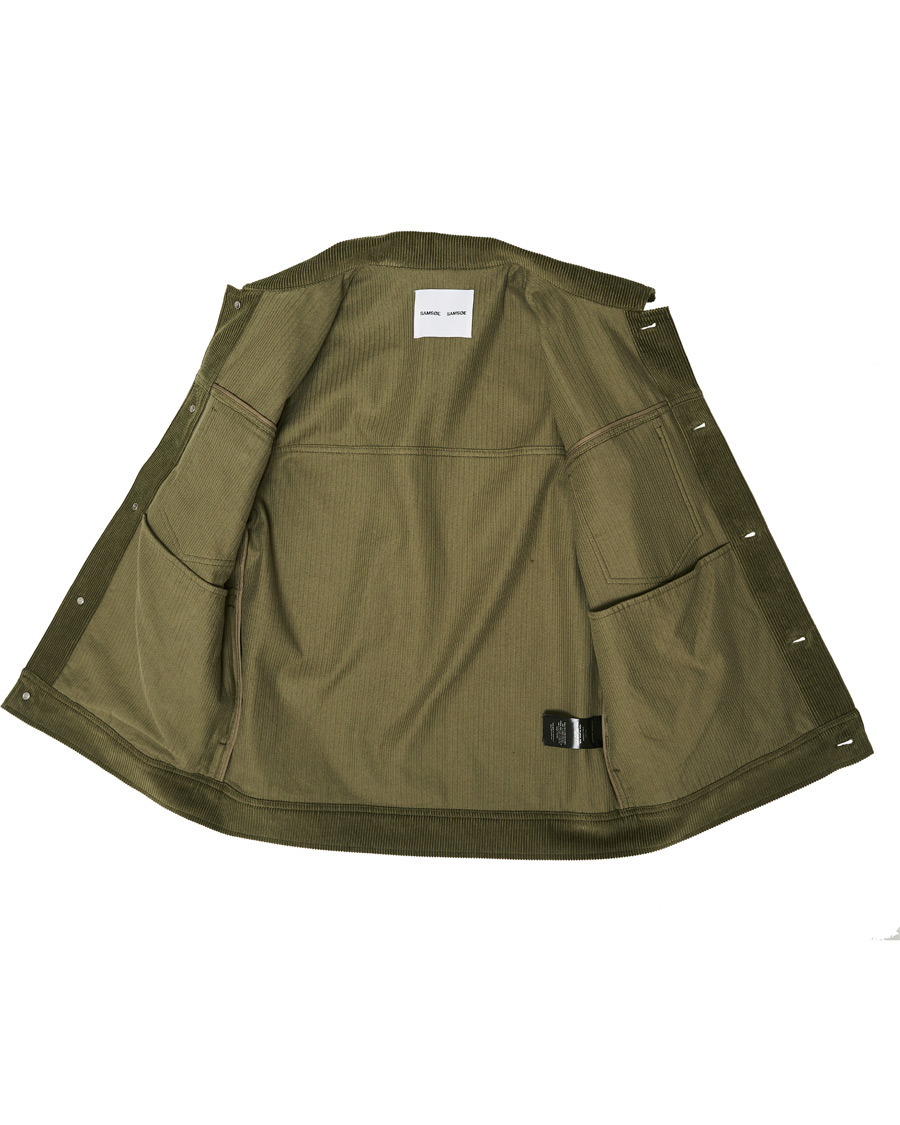 Herr | Jackor | Samsøe Samsøe | Samsøe & Samsøe Ver Cotton Cord Jacket Deep Lichen Green