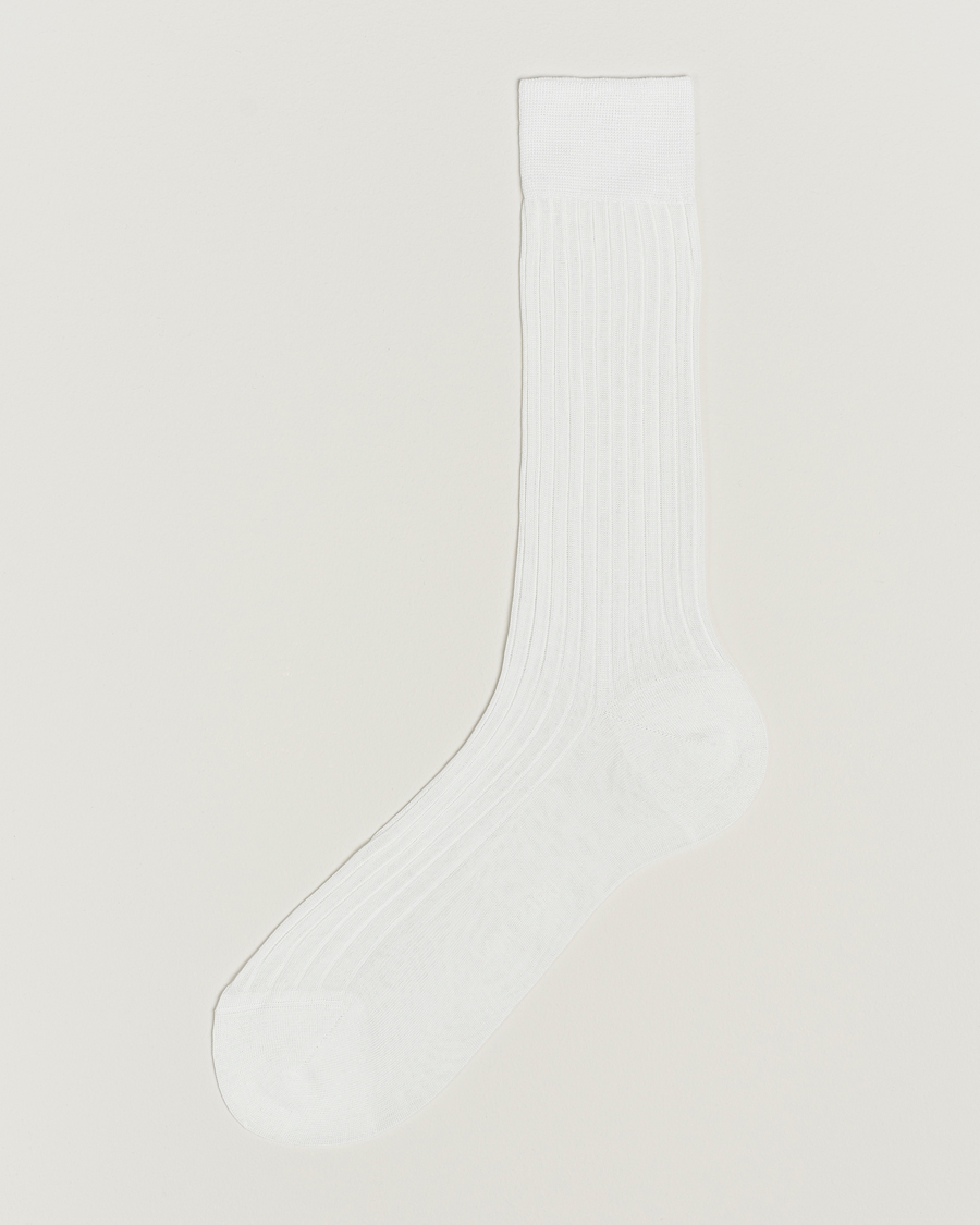 Herr | Underkläder | Bresciani | Cotton Ribbed Short Socks White