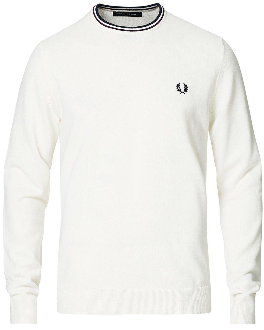 Herr | Tröjor | Fred Perry | Classic Crew Neck Jumper Snow White