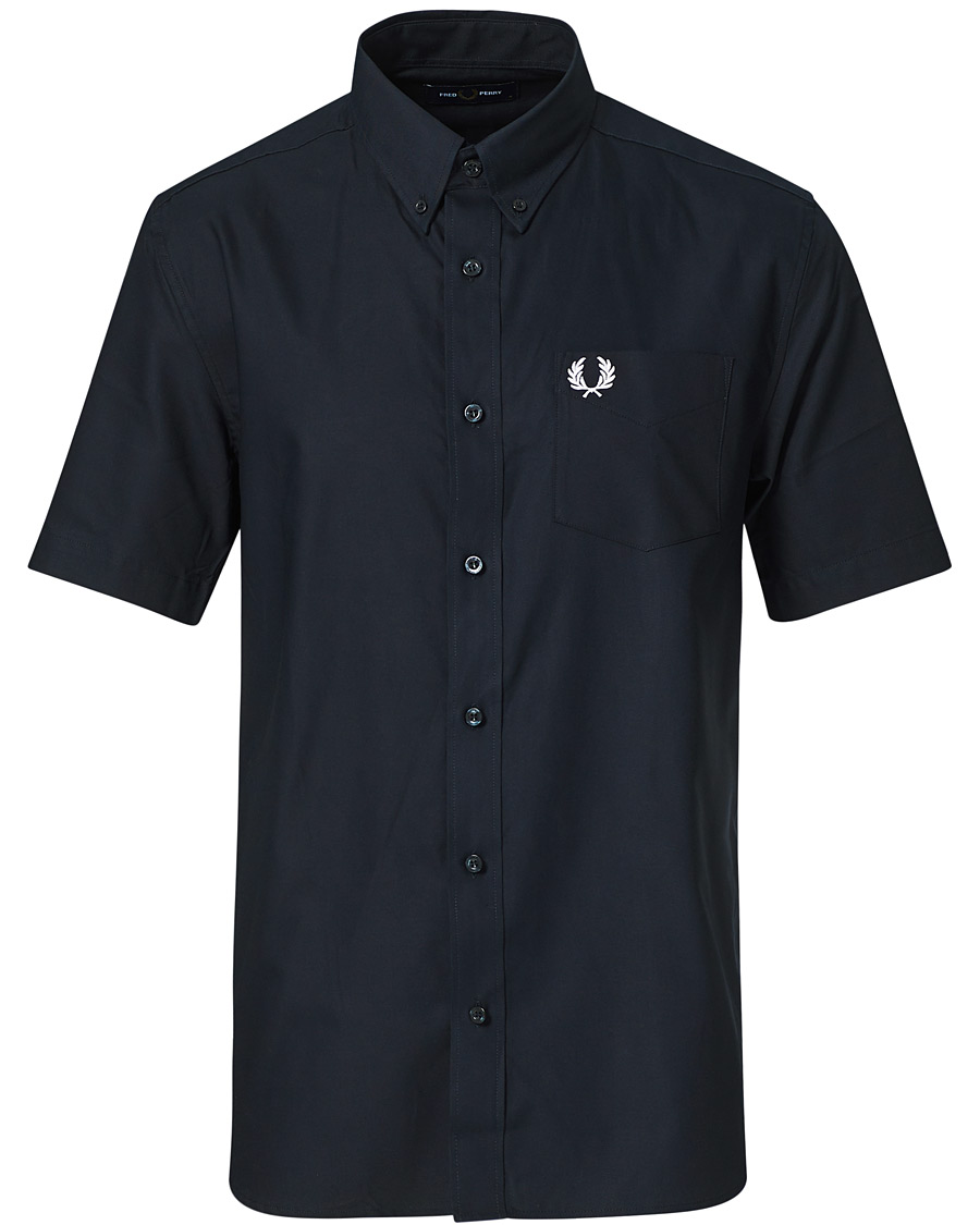 Herr | Skjortor | Fred Perry | Short Sleeve Oxford Shirt Navy