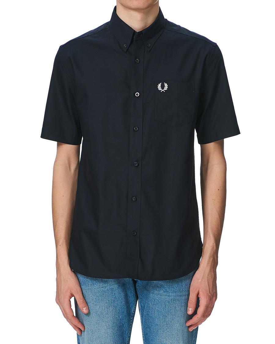 Herr | Skjortor | Fred Perry | Short Sleeve Oxford Shirt Navy
