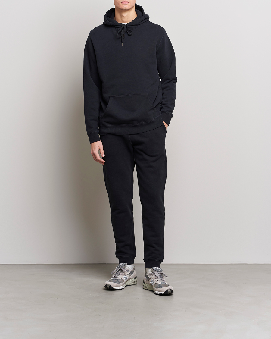 Herr | Byxor | Sunspel | Cotton Loopback Track Pants Black
