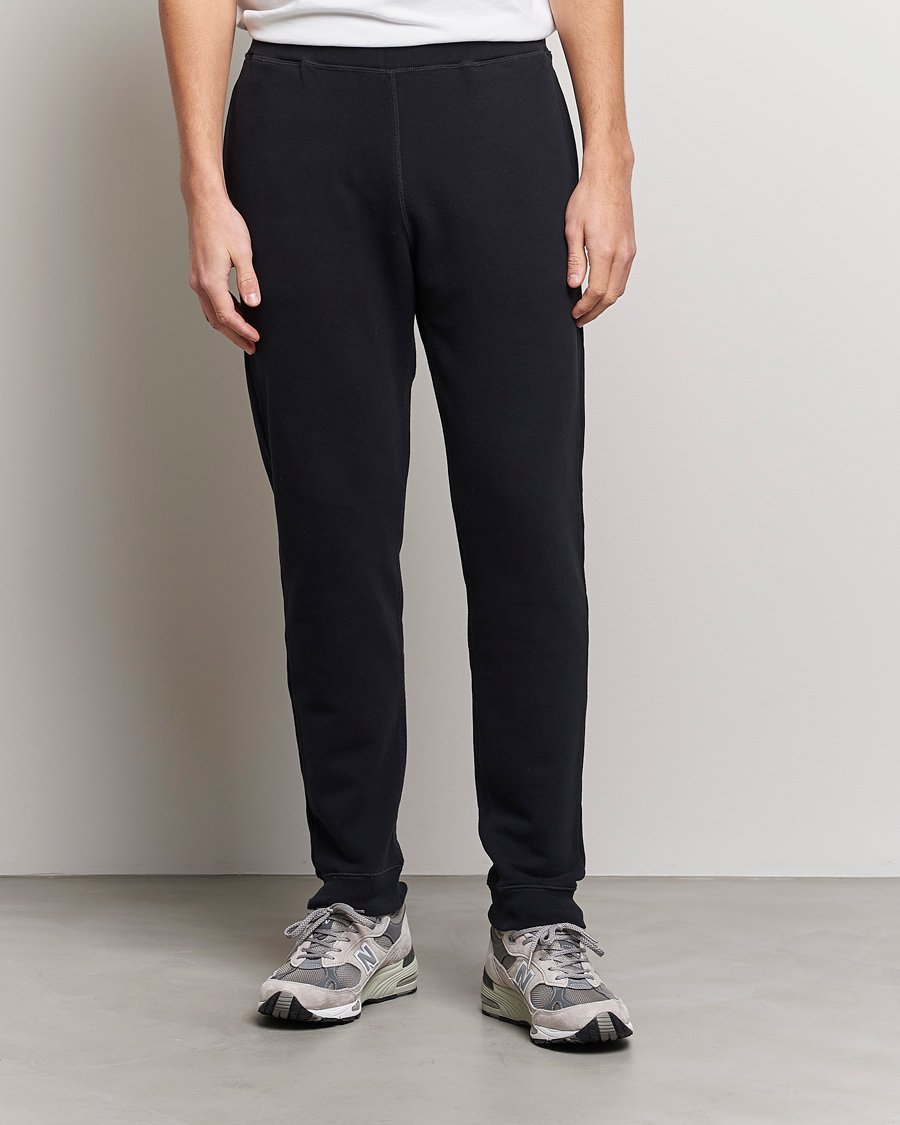 Herr | Byxor | Sunspel | Cotton Loopback Track Pants Black