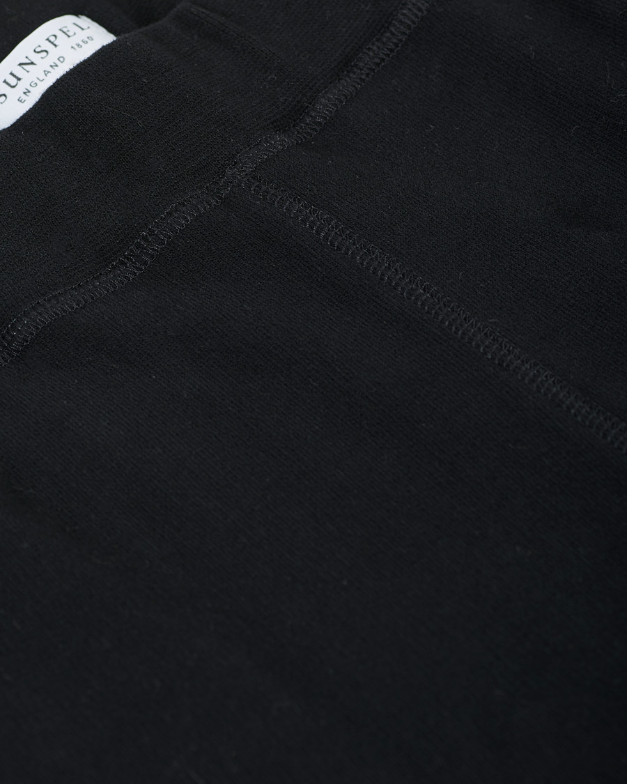 Herr | Byxor | Sunspel | Cotton Loopback Track Pants Black