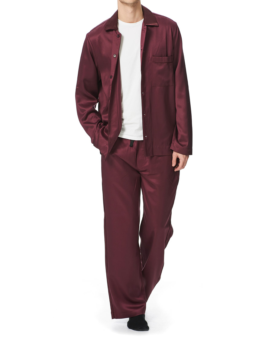 Herr | Pyjamas & Morgonrockar | CDLP | Home Suit Long Sleeve Top Burgundy
