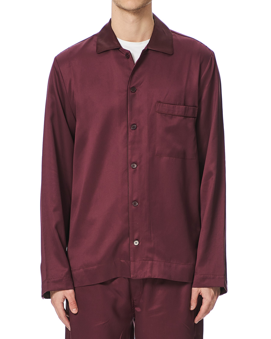 Herr | Pyjamas & Morgonrockar | CDLP | Home Suit Long Sleeve Top Burgundy