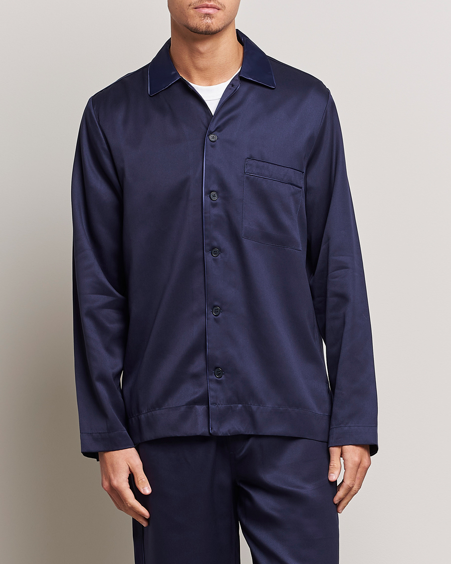 Herr | Pyjamaströjor | CDLP | Home Suit Long Sleeve Top Navy Blue