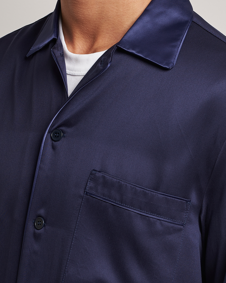 Herr | Pyjamas & Morgonrockar | CDLP | Home Suit Long Sleeve Top Navy Blue