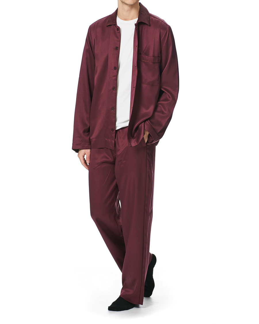 Herr | Pyjamas & Morgonrockar | CDLP | Home Suit Long Bottom Burgundy