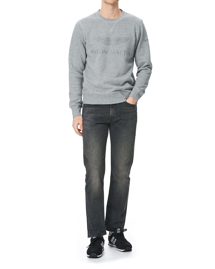 Herr | Tröjor | Hackett | AMR Wings Logo Sweatshirt Grey Marl