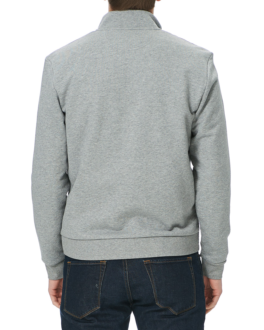 Herr | Tröjor | Hackett | Hybird Quilted Zip Sweat Grey Marl