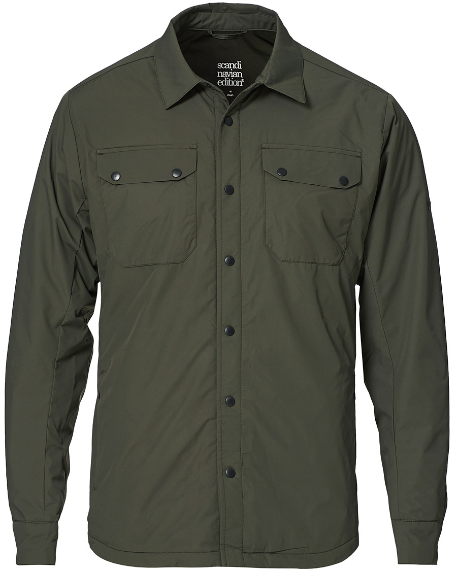 Herr | Scandinavian Edition Move Light Padded Shirt Jacket Dark Olive | Scandinavian Edition | Move Light Padded Shirt Jacket Dark Olive