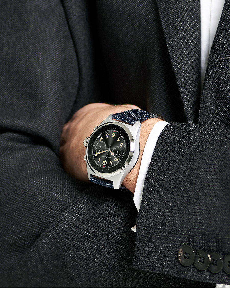 Herr | Textilstrap | Montblanc | Summit Lite Smartwatch Grey/Blue Fabric Strap