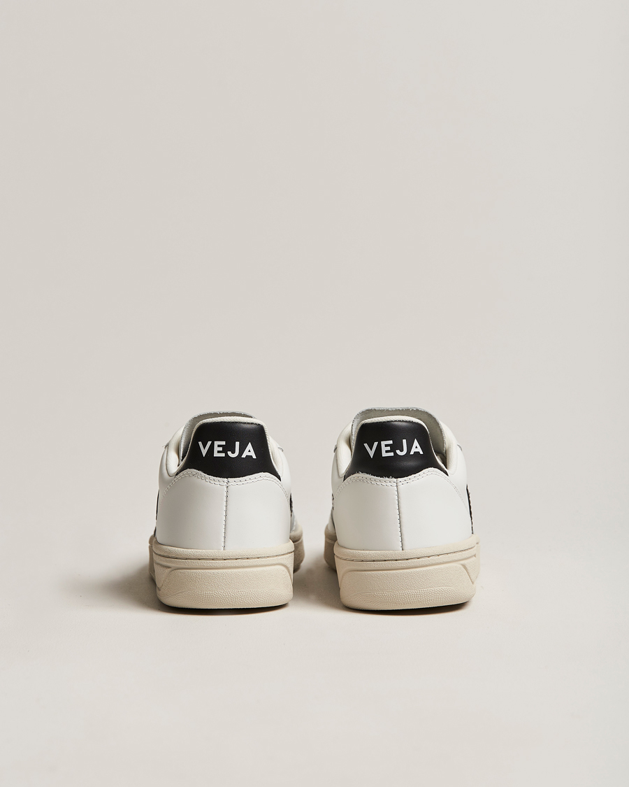 Herr | Veja V-10 Leather Sneaker Extra White/Black | Veja | V-10 Leather Sneaker Extra White/Black